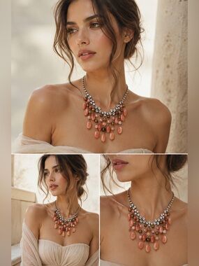 ZARA WATERFALL JEWEL STONE NECKLACE